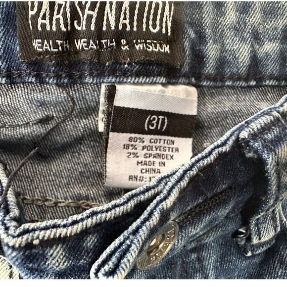 Parish Nation distressed paint retro jeans SIZE 3T - Picture 3 of 3